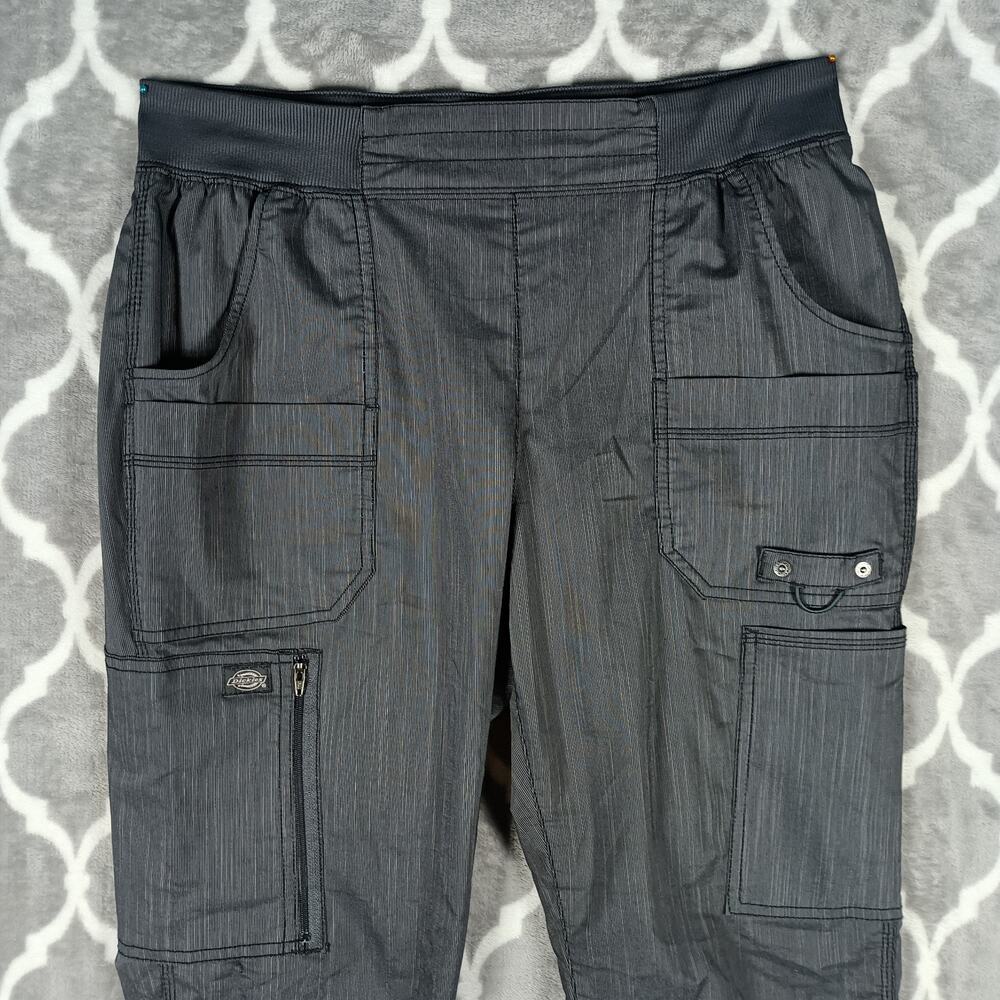 Dickies Scrub Pants Women Size Medium gray Pewter Xtreme Stretch DK165 Cargo - Picture 9 of 11
